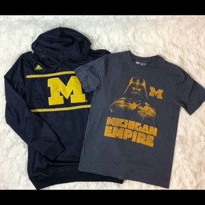 ⭐️BOGO⭐️Boy’s Michigan Wolverines Hoodie & T-shirt